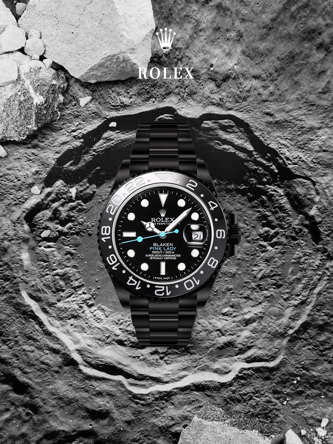 ROLEX 2836 movement Black Steel King Water Ghost series watch Men s mechanical watch - Detail view 8