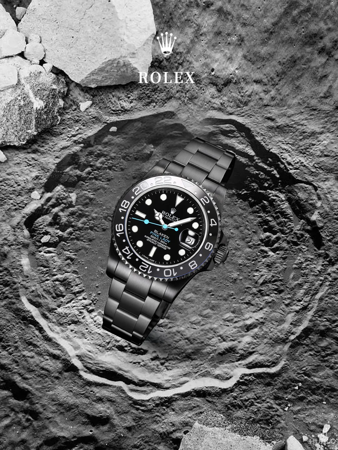 ROLEX 2836 movement Black Steel King Water Ghost series watch Men s mechanical watch - Detail view 9