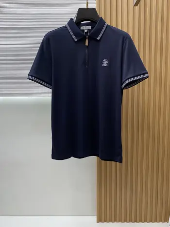 春夏新品丝光棉翻领商务Polo
