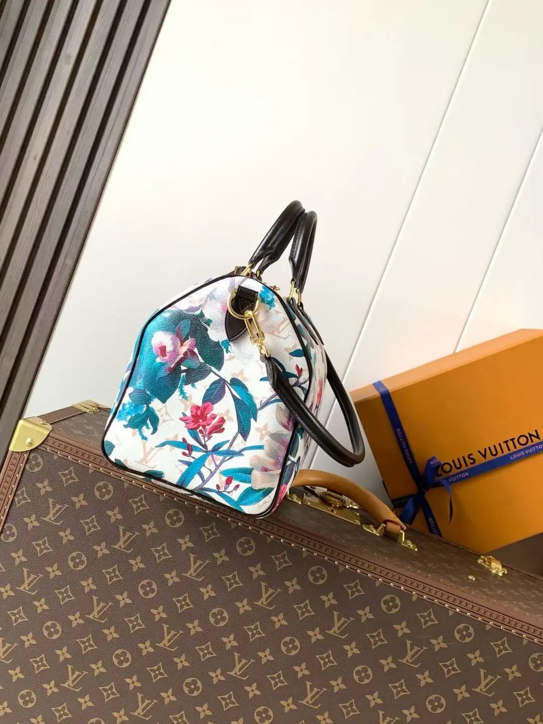 LVM29066 花卉图案手袋 女士斜挎包 - 细节图 2