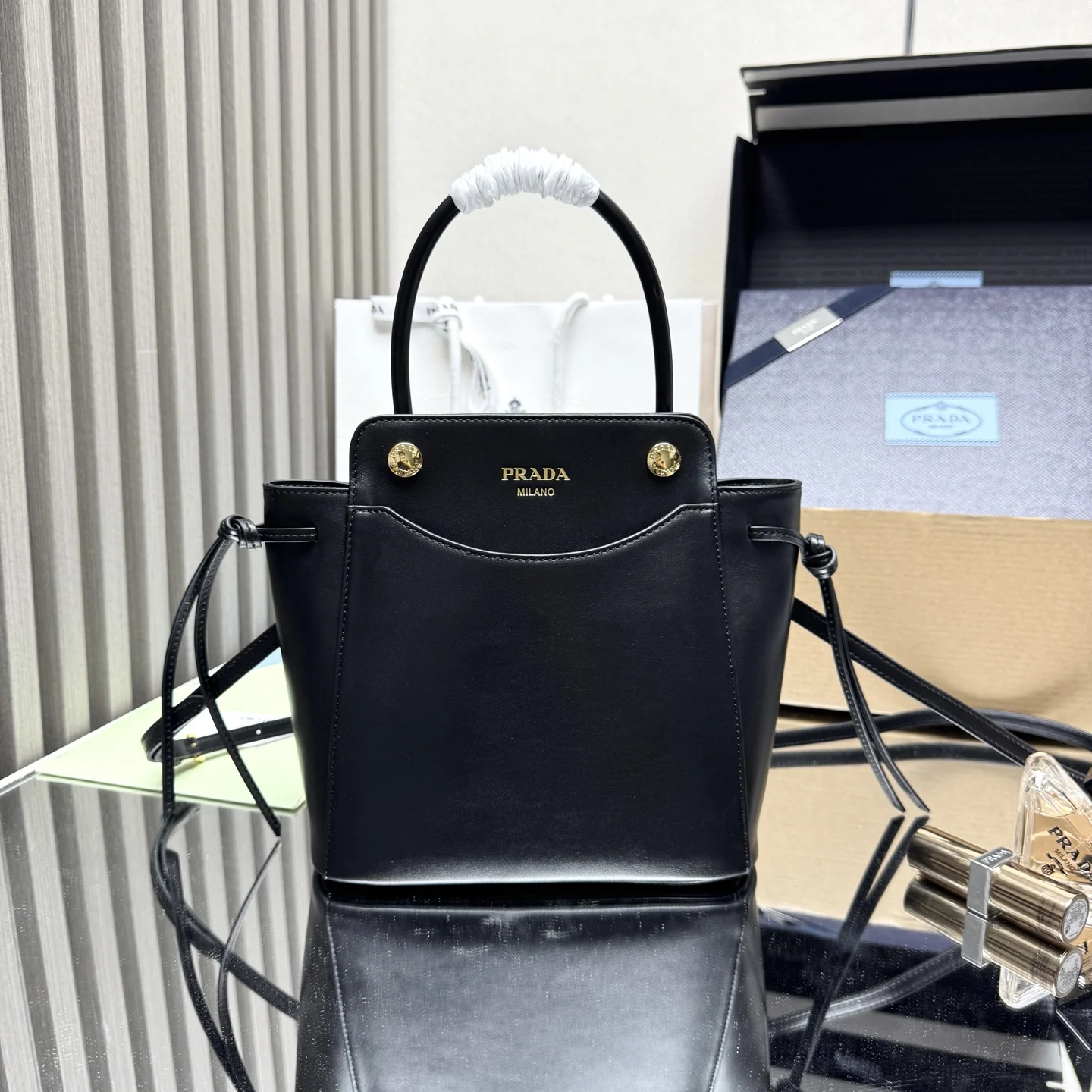 普拉达1BA496 新款牛皮手袋 女士斜挎包 - 细节图 1