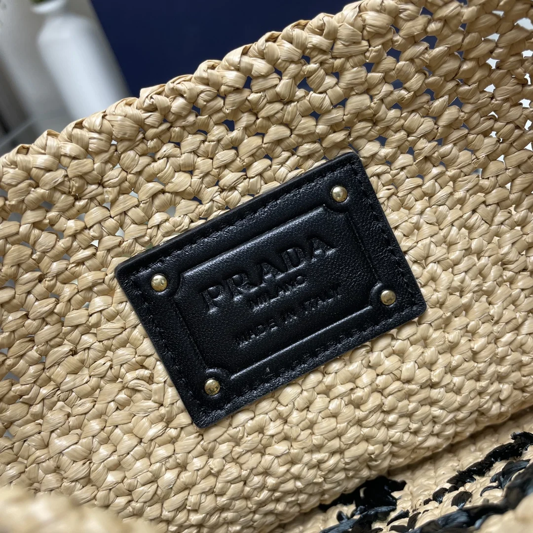 普拉达1BC184 新款拉菲草编tote斜挎包 女士斜挎包 - 细节图 9
