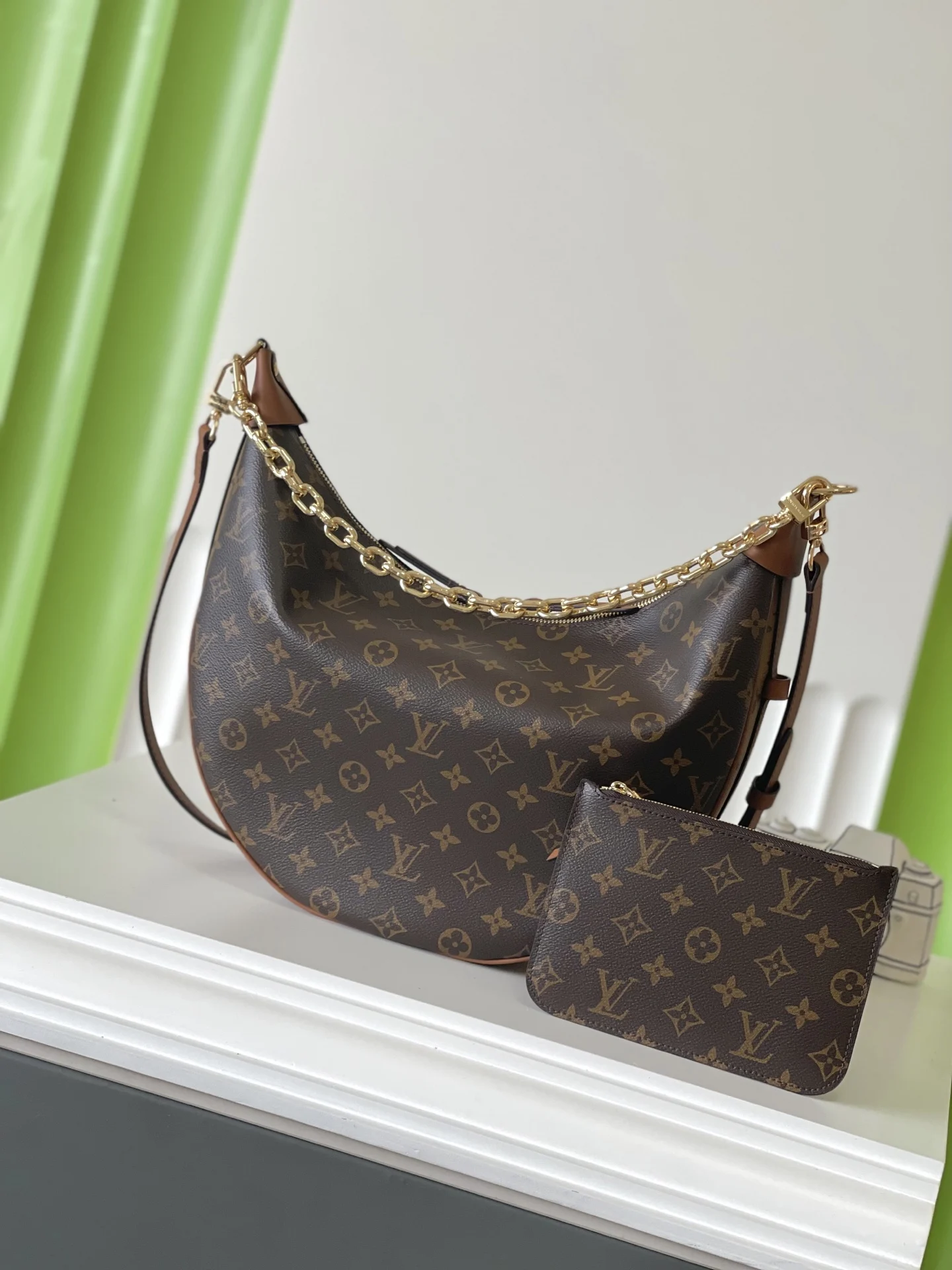 Louis Vuitton M46311 LOOP HOBO Monogram Moon Bag Crossbody Bag