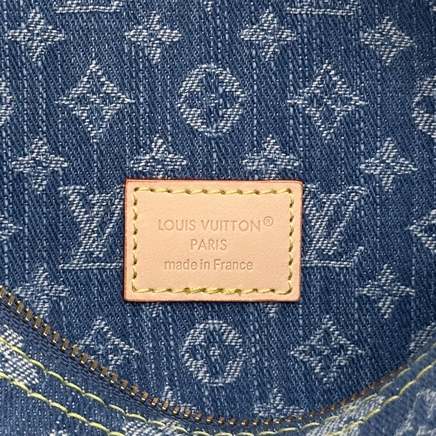 Louis Vuitton M27329 Denim Fabric Tote Bag Women s Shoulder Bag - Detail view 9