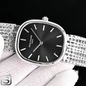  白壳 金壳 <p>PATEK PHILIPPE 百达翡丽 5738 HP1 </p><p> 纤薄 6.2mm</p><p> 重量 75g </p><p> 全新链式表链 全手工装制 PP 手动上链 </p><p> 配送 小牛皮表带+针扣</p><p> 机械 进口机芯</p><p>百达翡丽 5738/1R是品牌经典的酒桶形腕表代表作 男士机械腕表 </p>