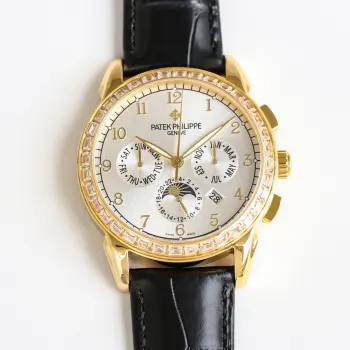  白壳 <p>百达翡丽 Patek Philippe R73 惊艳登场 41毫米的表径适配大众男性手寸 非常商务可亦 休闲 视觉冲击力强 令人过目不忘 实物质感更加优美  </p><p>1  搭配进口9100多功能机芯 非市场普通国产机芯  零返修 功能 24小时,星期/星辰/月份 此腕表拥有38-48小时动力储备. </p><p>2  进口316L精钢 采用18k品质炉内真空电镀 9100 PP  男士多功能机械腕表 </p>