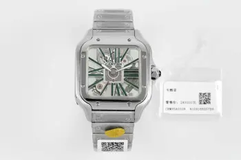  <p>AF 卡地亚 CARTIER AF 山度士系列 腕表 以突破性设计与精湛工艺诠释着时间的艺术 山度士镂空机械 </p><p> 表壳 尺寸47.5X39.8MM精钢表壳  延续经典方形设计 拉丝工艺勾勒出硬朗线条 其标志性的圆角方形轮廓与八颗外露螺丝设计 历经百年仍保持着独特的辨识度 男士机械腕表 </p>