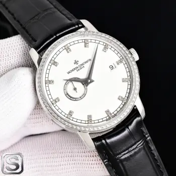 白壳 金壳<p>新款 江诗丹顿 VC MO1 传袭系列87172<p> 38mm 的表径更加精致优雅为中性腕表  </p><p>87172/000R-9302腕表充分传承到了江诗丹顿制表精华 经典的小针 男士 两针半 机械腕表 </p>