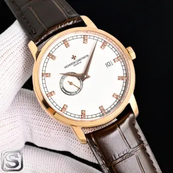  白壳 金壳<p>新款 江诗丹顿 VC MO1 传袭系列87172<p> 38mm 的表径更加精致优雅为中性腕表  </p><p>87172/000R-9302腕表充分传承到了江诗丹顿制表精华 经典的小针 男士 两针半 机械腕表 </p>