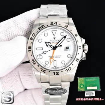 <p>BLAKEN最新升级 劳力士 ROLEX B33 </p><p>(三码合一) 探险家系列 </p><p>RolexExplorer II 226570-0001白探二 / 226570-0002黑探二 探索者的终极选择极地硬核风范  The Ultimate Choice for Explorers, Arctic Strength  </p><p> 42mm霸道表径 力量与优雅的黄金比例 <p>