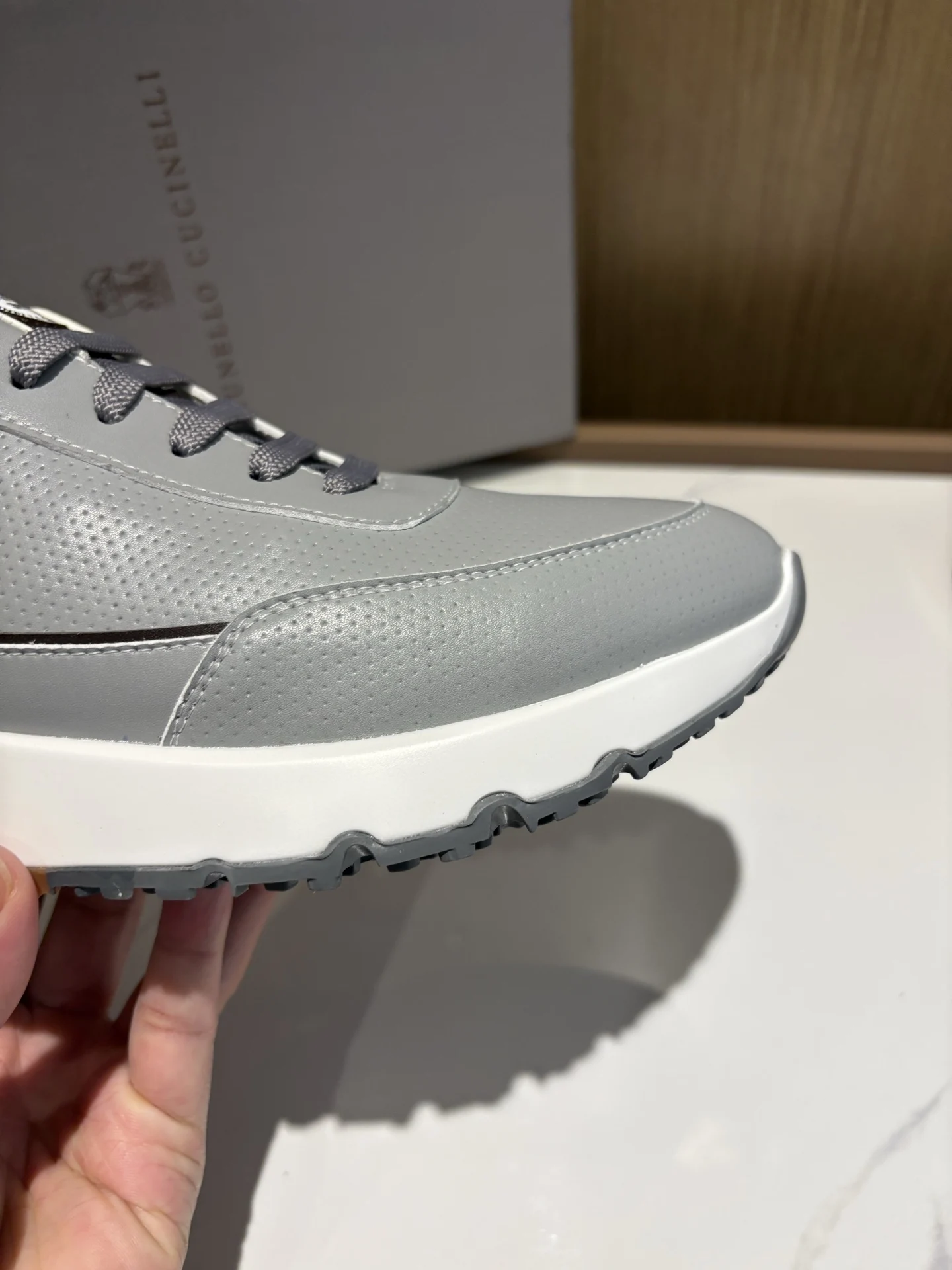 Brunello Cucinelli Lychee pattern low-top sports shoes men s sports shoes - Detail view 6