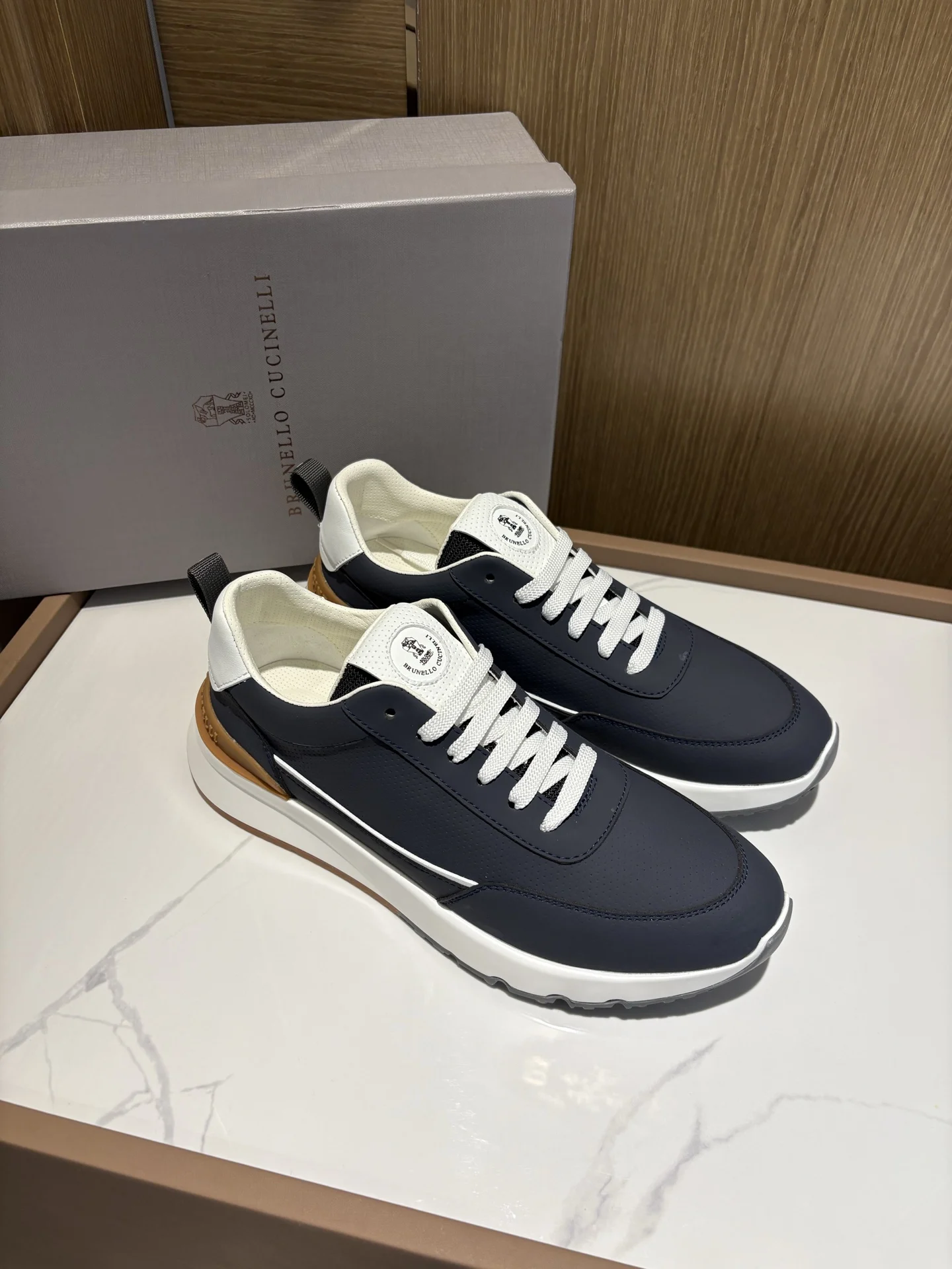 Brunello Cucinelli Lychee pattern low-top sports shoes men s sports shoes - Detail view 2