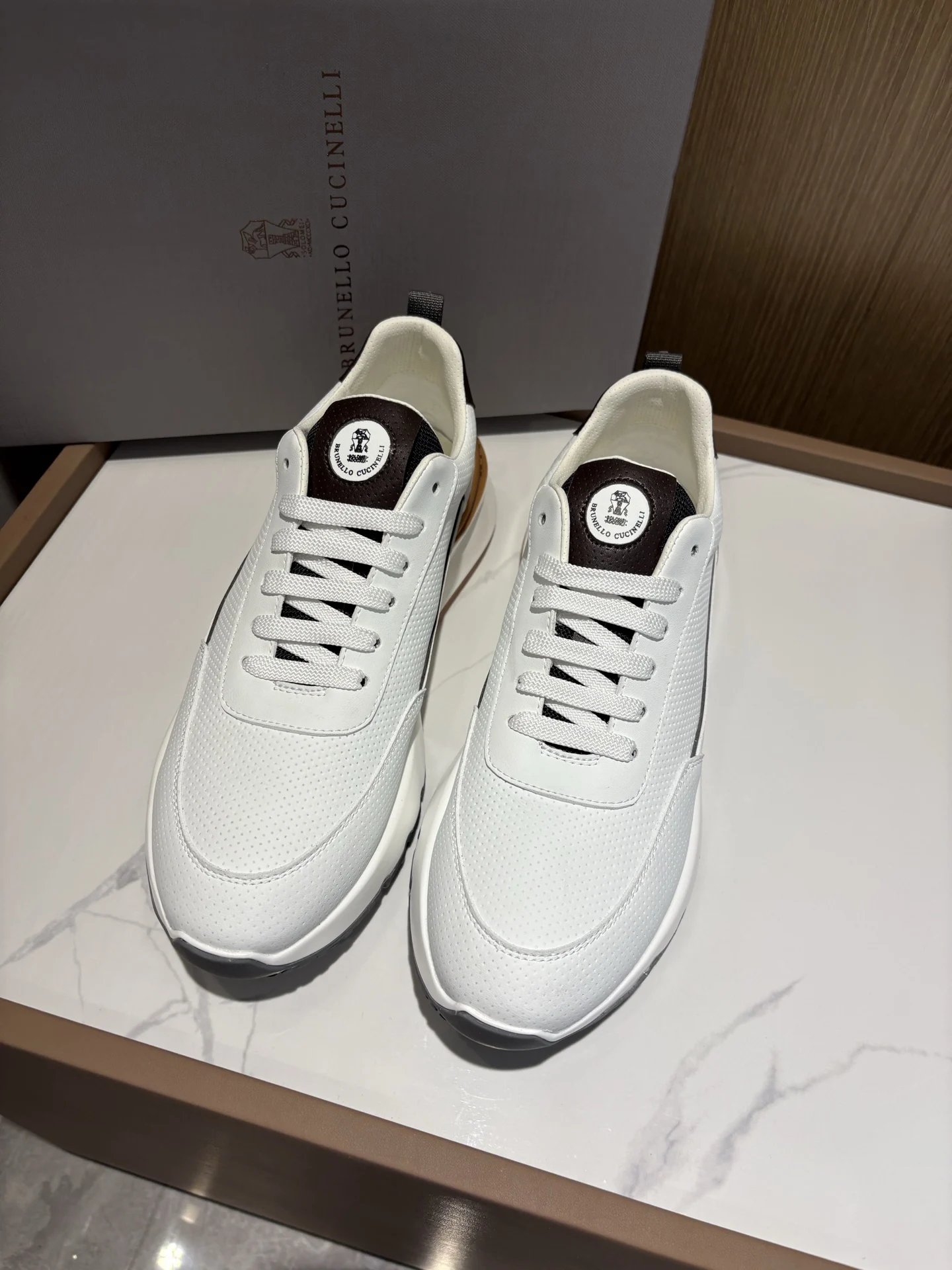 Brunello Cucinelli Lychee pattern low-top sports shoes men s sports shoes - Detail view 3