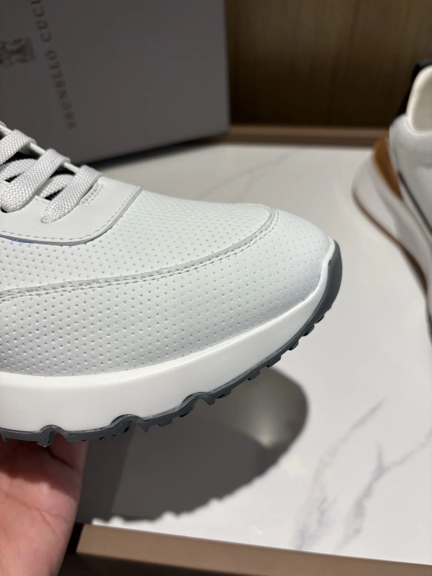 Brunello Cucinelli Lychee pattern low-top sports shoes men s sports shoes - Detail view 6