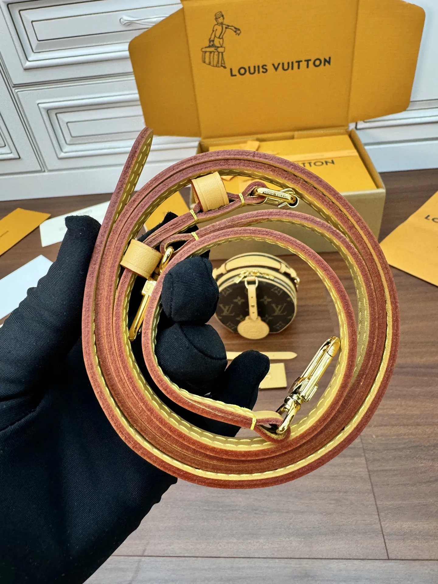 LVM44699 意大利A级树膏皮手袋 女士斜挎包 - 细节图 6