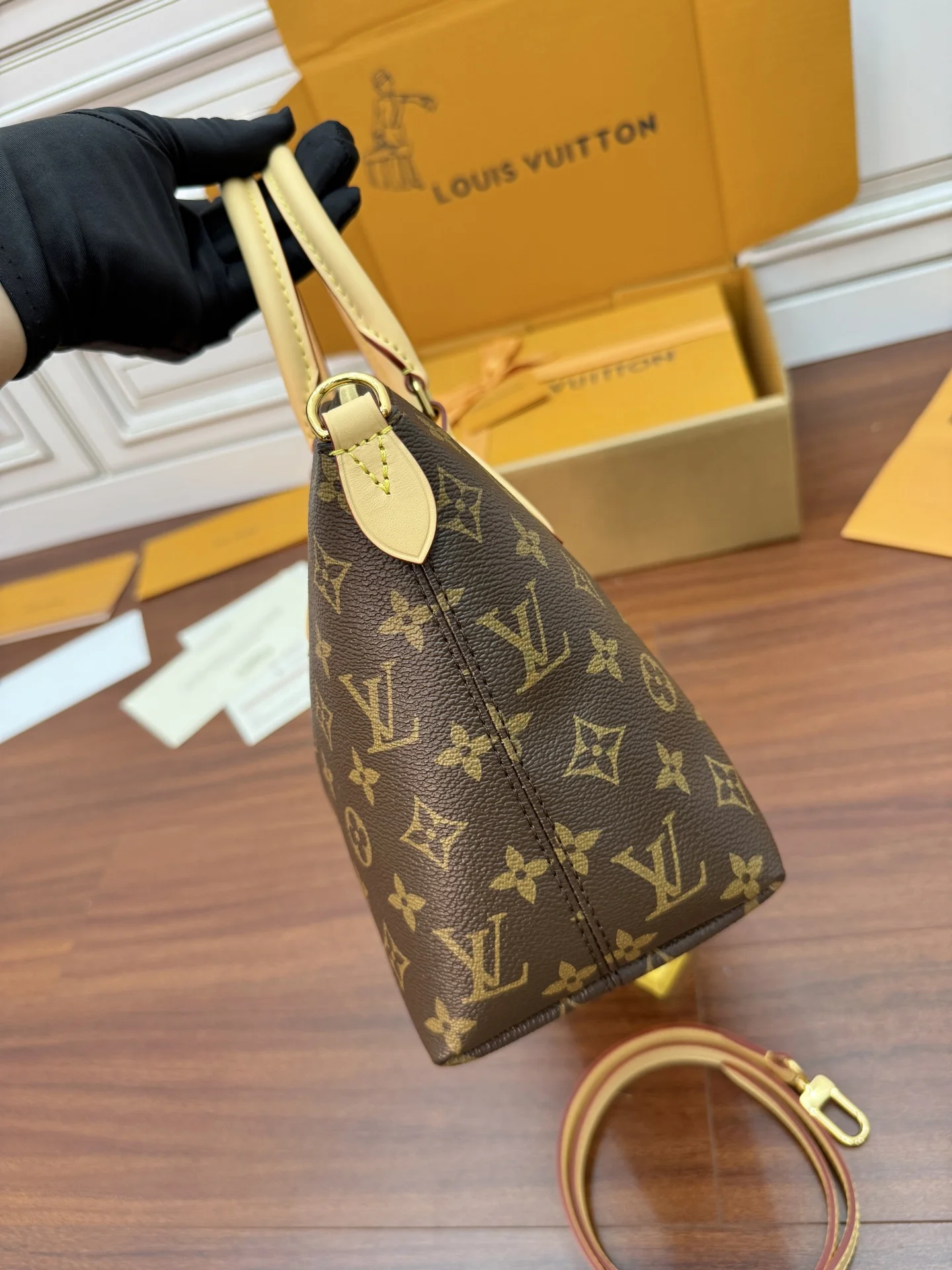 LVM45986 意大利A级树膏皮手袋 女士斜挎包 - 细节图 9
