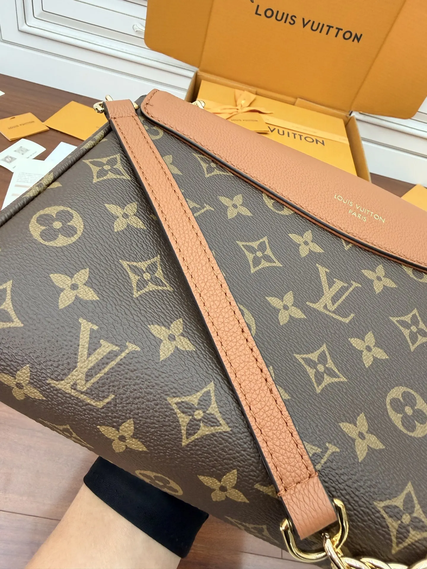 LVM27065 意大利A级树膏皮手袋 女士斜挎包 - 细节图 5