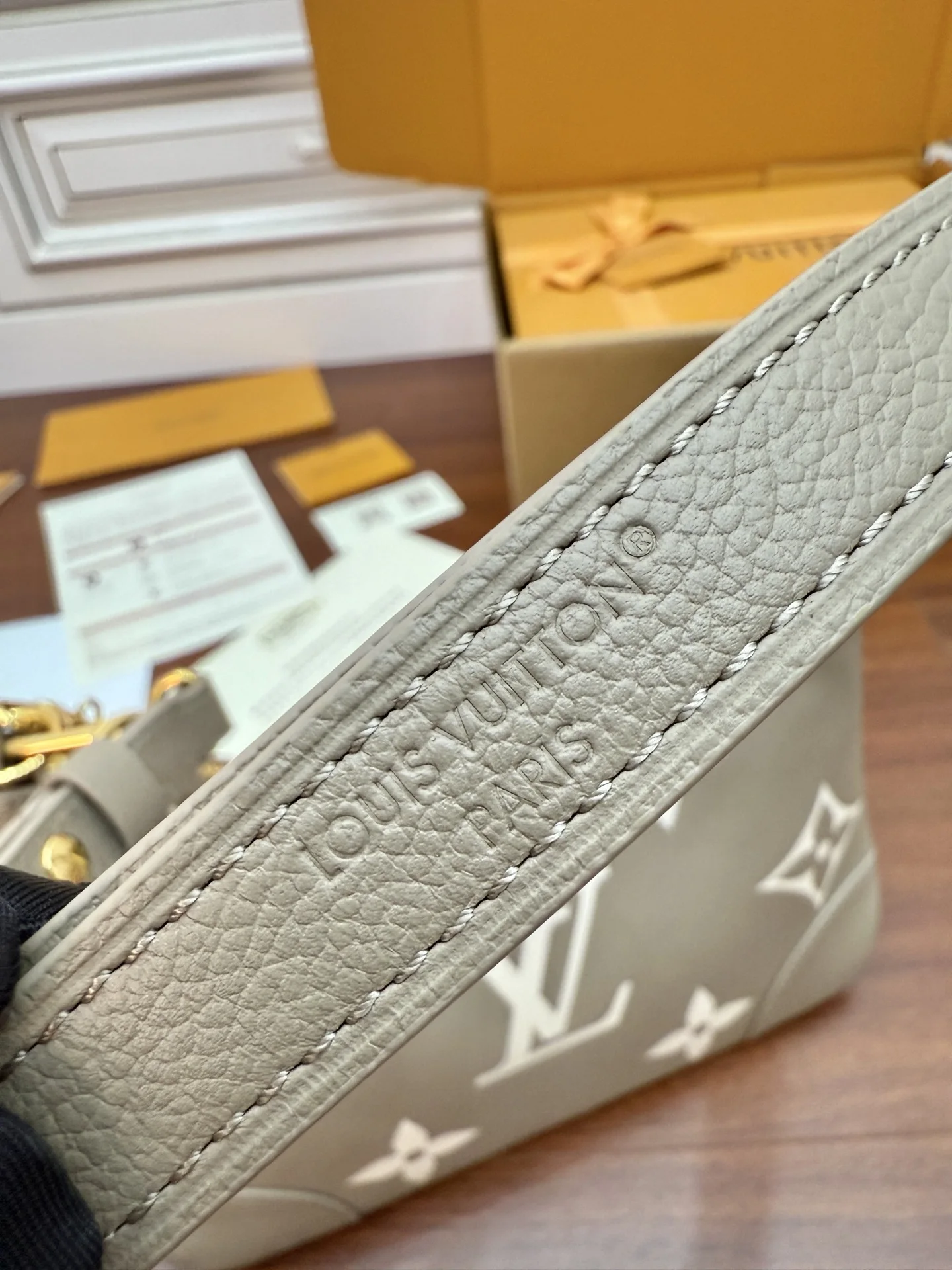 LVM13224 意大利A级树膏皮手袋 女士斜挎包 - 细节图 5
