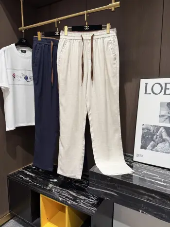 Spring and summer linen casual long pants