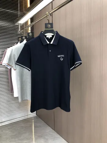 Spring and summer new men s logo short-sleeve polo shirt