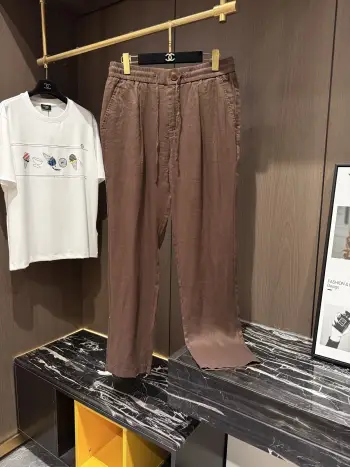 春夏亚麻休闲长裤
