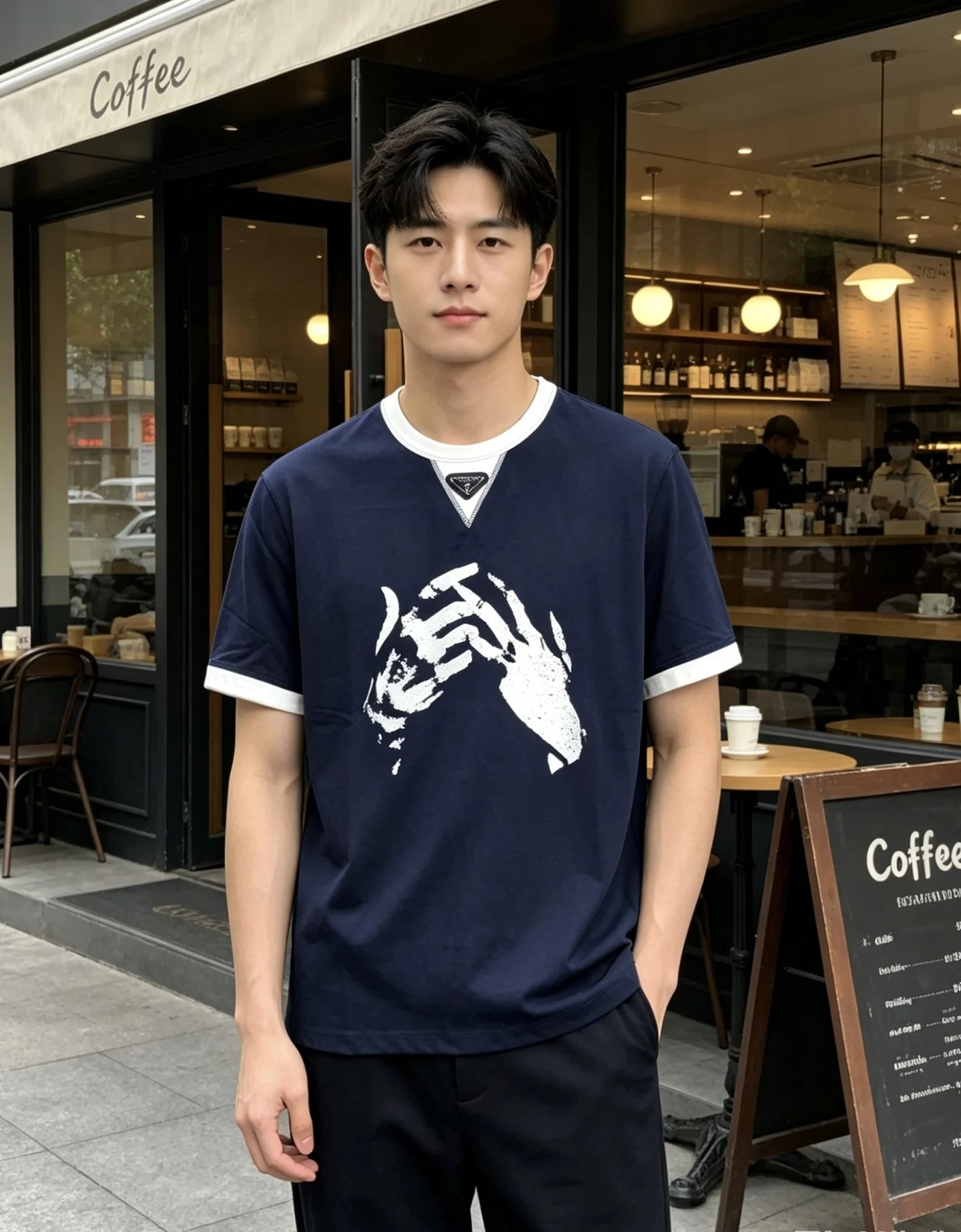 原单短袖T恤男装|高仿短袖T恤男装|精仿短袖T恤男装|一比一短袖T恤男装<p>普拉达 2026春夏新品时尚圆领短袖高级定制百搭款式 更有实用感 任何人都可以轻松驾驭 采用丝光面料制作 奢华经典品牌logo设计 al非常显档次懂货的必须入 版型剪裁属于修身款 非常精致 显气场 又会凸显男士的精致 这就是独到之处 恰到好处的修身 上身效果非常赞 尺码 m-3XL m穿175/130</p>