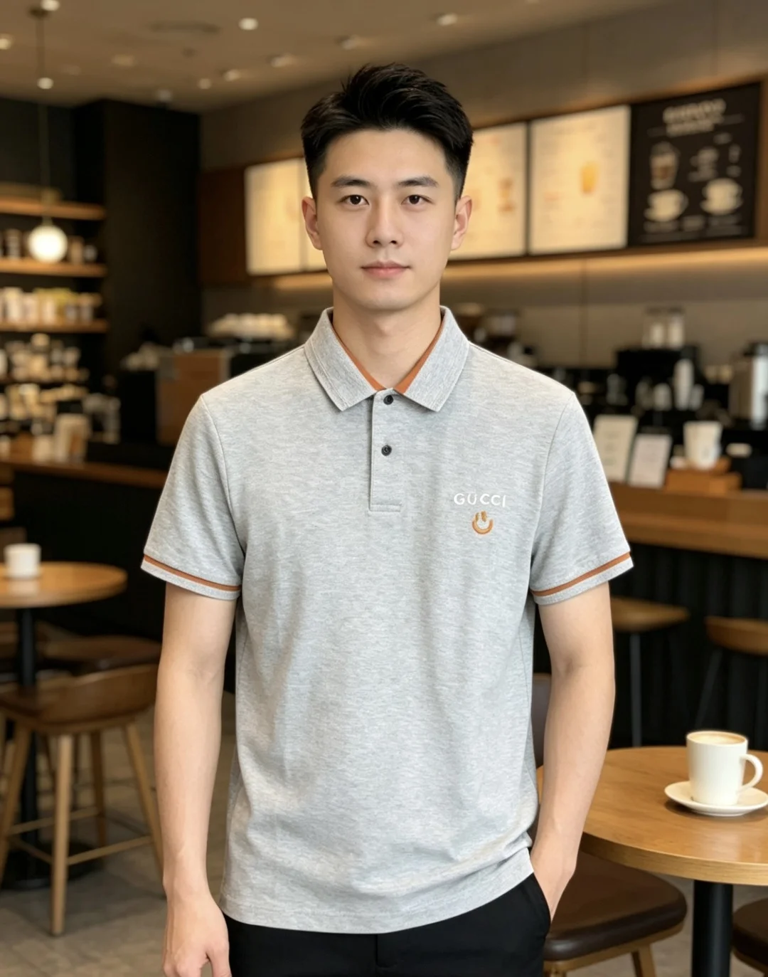 原单短袖T恤男装|高仿短袖T恤男装|精仿短袖T恤男装|一比一短袖T恤男装<p>Gucci 2026春夏新款男士标识短袖polo衫 延续经典休闲翻领POLO恤.该款Polo衫采用丝光珠地棉面料制成 隽永设计可跨越时尚潮流 经典款型 LX品牌LOGO立体别致 让整体更具细节感 合体的版型 面料采用全棉珠地料 舒适 亲肤 透气好 平时通勤休闲都很实穿的一款 强烈推荐 尺码 M-3XL m穿175/130</p>
