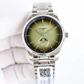 <p> 臻于品质 感受经典 TW出品 LONGINES 浪琴 名匠月相 42mm腕表  LM1 搭载复刻L899.5一体机芯 所有功能同步原装  </p><p> 三大市场唯一  </p><p>  摆轮板镂空对版最新L899.5机芯剔除摆夹板微调螺丝   </p><p>  自动陀真小轴承 注意 此轴承并非贴片 没有浪琴机芯专用工具请不要乱拆  </p><p>  唯一镜面效果月相盘 完美还原原装 </p><p>专注良心好品质.</p><p>          ——Tw  Factory    太阳出品精致推荐男士多功能机械腕表 </p>