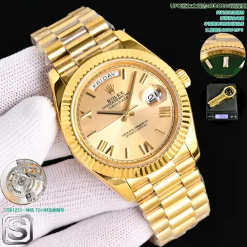 <p>太阳出品<p>UFO 劳力士 ROLEX MT2 日志型40mm 最新推出206克40MMDD日志 搭配27株3255一体机  表带采用原装25节表带 使用纯料打造 并非钨钢 大量避免掉皮情况 电镀为0.6厚金 字体整体还原原版品质 太阳出品精致推荐男士机械腕表 </p>