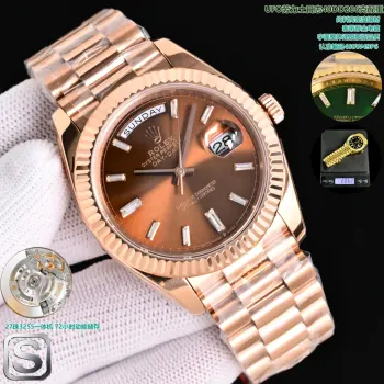 <p>太阳出品<p>UFO 劳力士 ROLEX MT2 日志型40mm 最新推出206克40MMDD日志 搭配27株3255一体机  表带采用原装25节表带 使用纯料打造 并非钨钢 大量避免掉皮情况 电镀为0.6厚金 字体整体还原原版品质 太阳出品精致推荐男士机械腕表 </p>