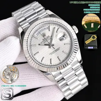 <p>太阳出品<p>UFO 劳力士 ROLEX MT2 日志型40mm 最新推出206克40MMDD日志 搭配27株3255一体机  表带采用原装25节表带 使用纯料打造 并非钨钢 大量避免掉皮情况 电镀为0.6厚金 字体整体还原原版品质 太阳出品精致推荐男士机械腕表 </p>
