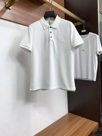 Spring and Summer New Fine Stripe Pique Business Polo