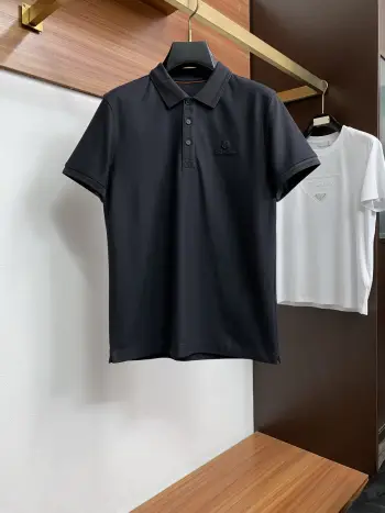 Spring and Summer New Fine Stripe Pique Business Polo