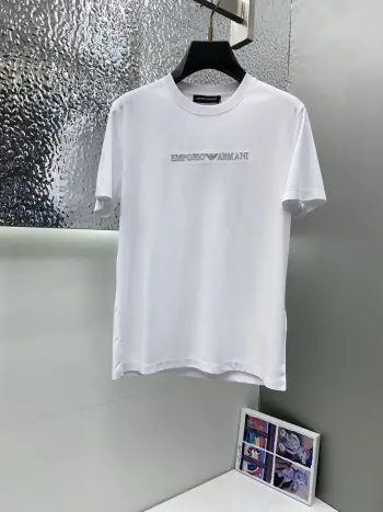 新款丝光棉微阔短袖