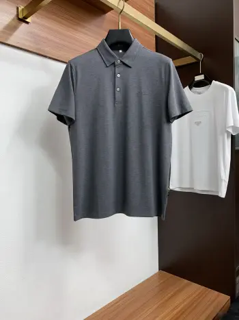 Spring and summer new silk cotton Polo short sleeves
