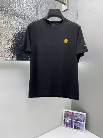 新款丝光棉微阔短袖