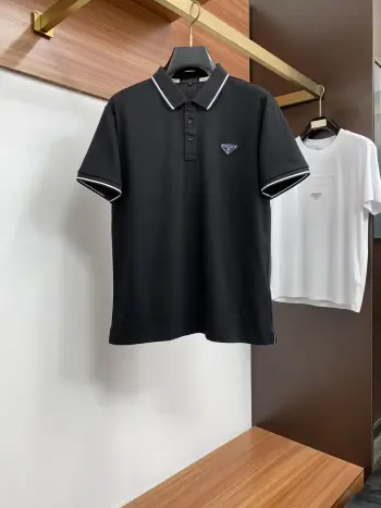 春夏新款丝光棉Polo短袖