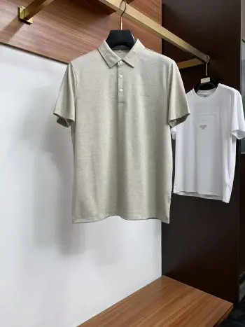 Spring and summer new silk cotton Polo short sleeves