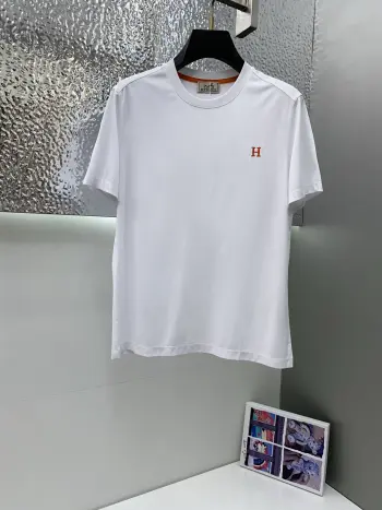 新款丝光棉微阔短袖