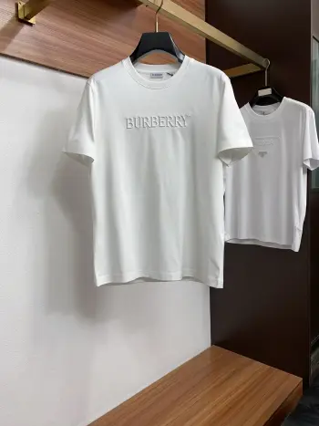Latest short-sleeved mercerized cotton round-neck T-shirt