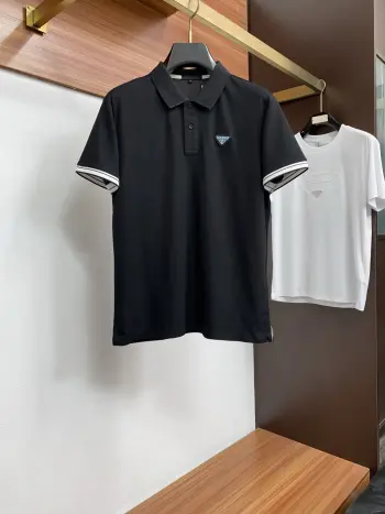经典老风针织翻领Polo 短袖