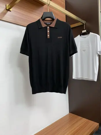 2026 New Men s Polo Shirt Knitted Short Sleeve T-Shirt