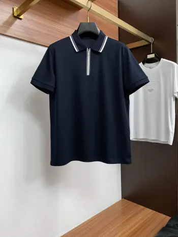 Spring and summer new silk cotton Polo short sleeves