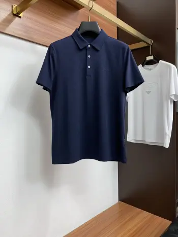 Spring and summer new silk cotton Polo short sleeves