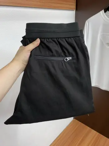 春夏新款麻料抽绳休闲裤