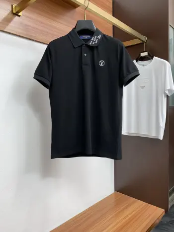 Spring and Summer New Fine Stripe Pique Business Polo