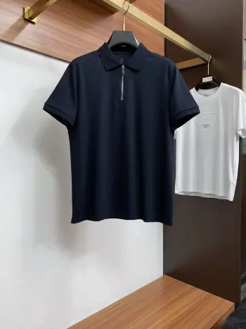 经典老风针织翻领Polo 短袖