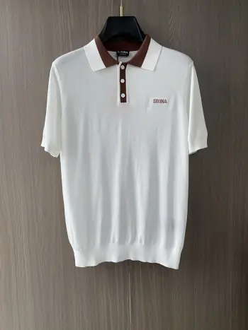 Spring and Summer New Fine Stripe Pique Business Polo
