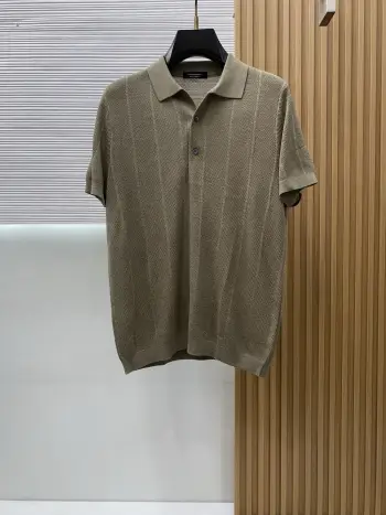 Classic Old Style Knitted Polo with Short Sleeves