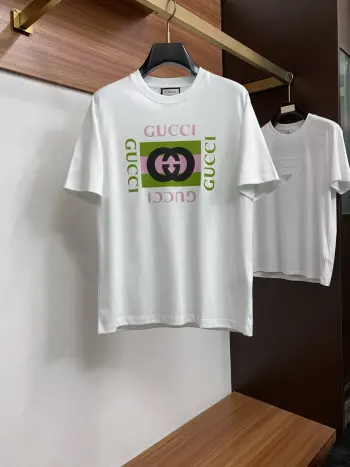 Latest short-sleeved mercerized cotton round neck T-shirt